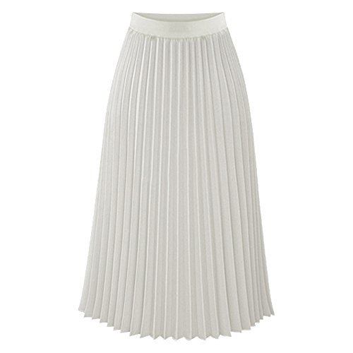 TEERFU Falda plisada estilo bohemio de verano para mujer, estilo casual, de gasa