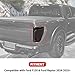 SQQP Tail Light Taillight Lamp Guard Cover Fit for Ford F150 & Ford Raptor 2024-2025+,Rear Light Frame Exterior Accessories Kit 2Pcs (Smoked Black)