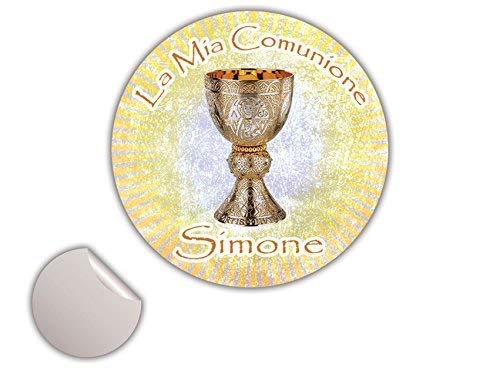 Adesivo Multiuso Bomboniera Comunione 4 cm