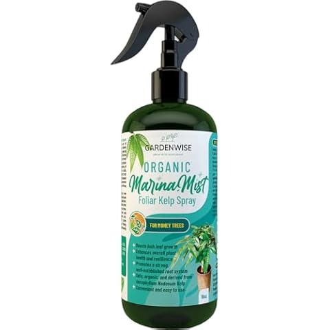 GARDENWISE Organic Marina Mist Foliar Spray for Money Tree | Liquid Fertilizer | Micro Nutrients for Vital Health | Liquid Plant Food (16 OZ) Cover