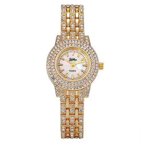 Preisvergleich Produktbild Lancardo Damen-Armbanduhr, Quarzuhrwerk, Zifferblatt mit römischen Ziffern, wasserdicht, Uhr