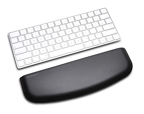 Image of Kensington ErgoSoft Wrist Rest for Slim, Compact Keyboards, Black (K52801WW), 3.9 x 0.4 x 11.1 inches