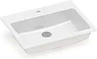 Cuba de sobrepor com mesa 550x420 PQ55 Branco - Roca