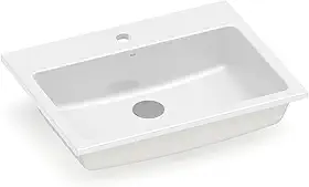 Cuba de sobrepor com mesa 550x420 PQ55 Branco - Roca