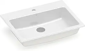 Cuba de sobrepor com mesa 550x420 PQ55 Branco - Roca