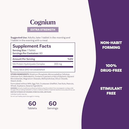 Natrol Cognium Memory Extra Strength, Brain Memory Supplements, 60 Tablets - image 5