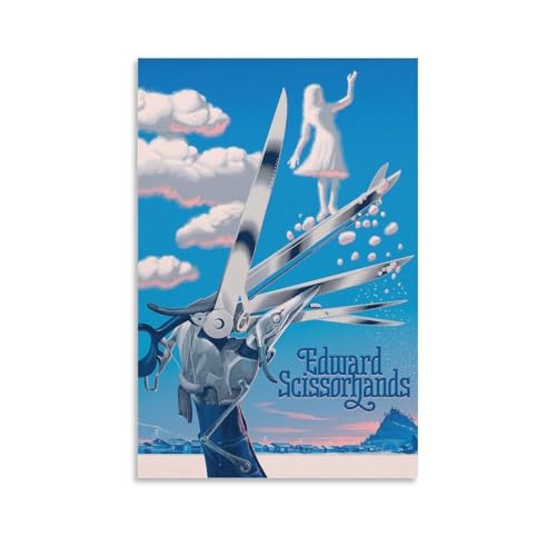 GENERIC 映画ポスター エドワード シザーハンズ キャンバスアートポスター ウォールアート ピクチャープリント モダンファミリーベッドルーム装飾 フレームなしスタイル 16x24インチ(40x60cm)