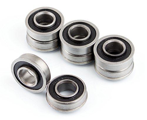 Set of 8 NK Hand Truck Tire Flanged Precision Ball Bearings for 5/8