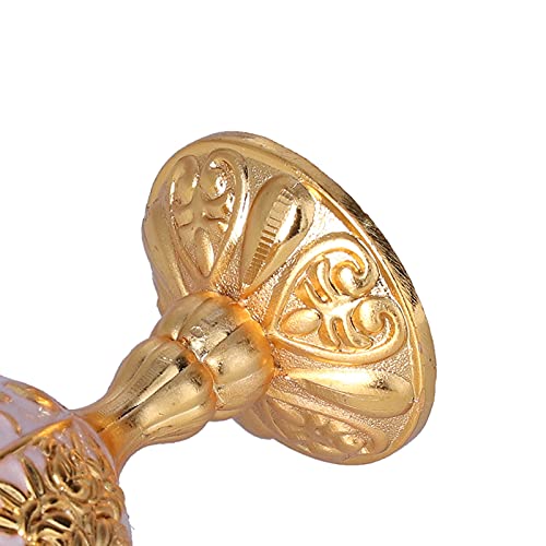 Zerone Ornamentos retrô dourados, 2 peças de cálice de 30 ml ornamentos retrô dourados de alta quali