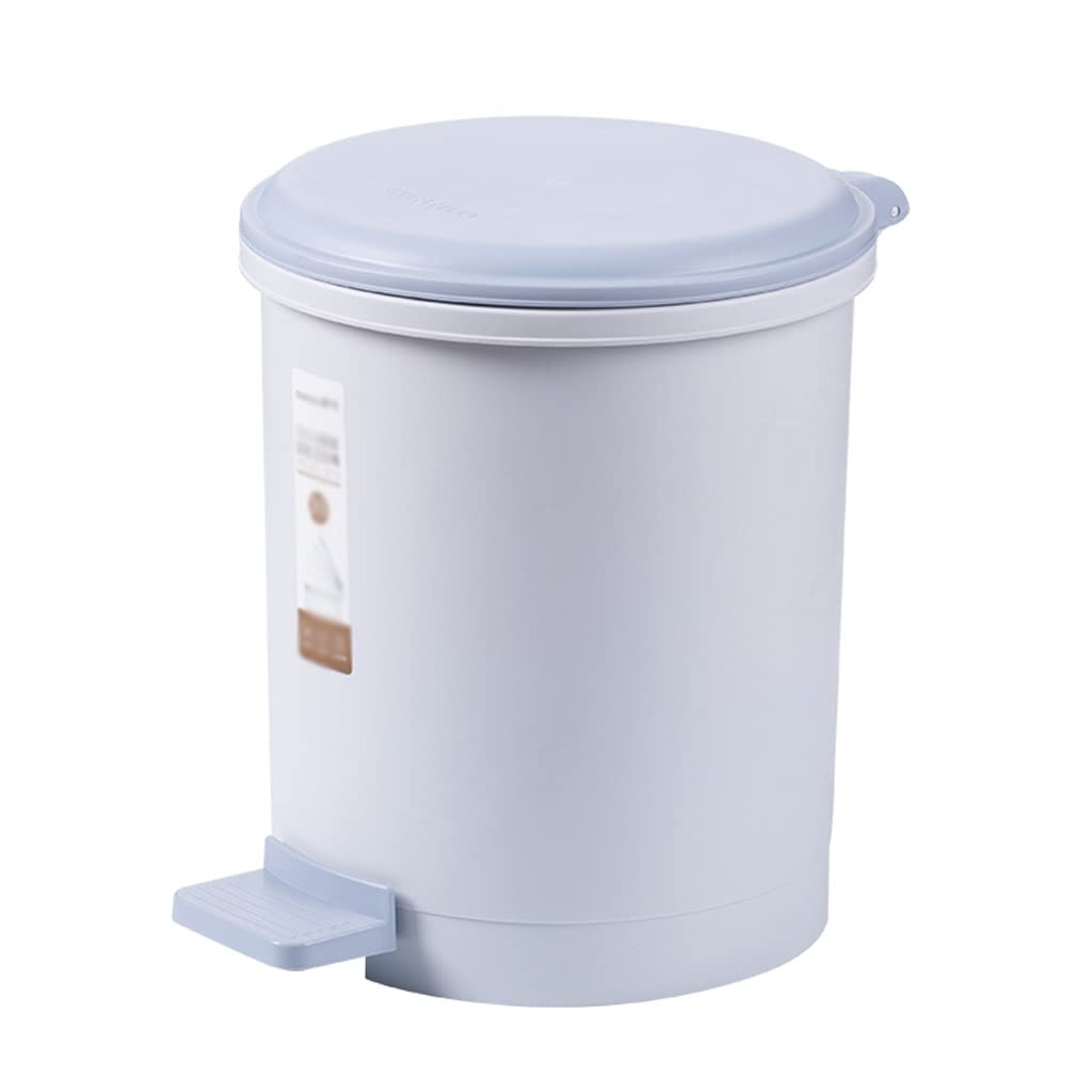 Cubo Basura Casa Pie en la Papelera de plástico con Tapa, 9.6 litros Basura for Sala Estar Cocina Baño Papelera Reciclaje