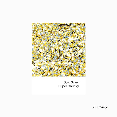 Hemway Ultra Sparkle Glitter Gold Silver 100g Super Chunky - Image 2