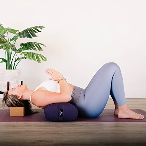 Hugger Mugger Standard Yoga Bolster - Plum - Firm Core With A Soft Surface, Rectangular Shape,  Restorative Yoga, Handmade In The Usa #TOP4