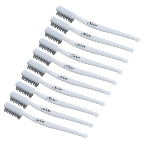 Saim 10PCS 7 inch Wire Brushes Set, Stainless Steel Handle Scratch for Cleaning Welding Slag, Stain and Rust for Kitchen Industrial Welding Slag Walnut Carving Gaps Rust Removal
