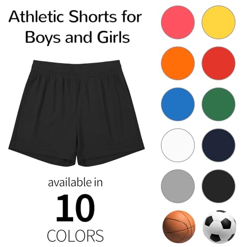 Dreammonkey Boys and Girls Basketball Shorts Athletic Soccer Shorts Sizes 2T to Youth2