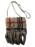  FursNewYork Plaid, gestreift, Strick, Beige (Camel), Design: Handtasche mit Fransen