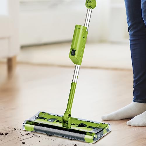 Swivel Sweeper Akku-Besen - einfache Krümelaufnahme - Kabellos, beutellos & wiederaufladbar - Bodenfeger mit rückenschonendem Knickgelenk & 360° Rotation - Maximale Flexibilität - Mühelose Reinigung