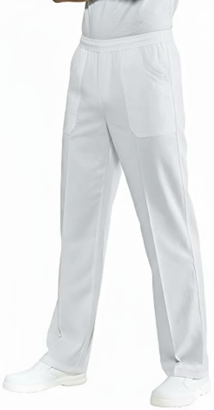 Siry Work Pantalon unisexe blanc avec élastique Art. PAN MAX 100 % coton fabriqué en Italie