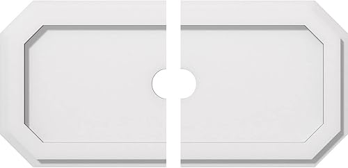 Miniatura 119 de Ekena Millwork CMP36X18ED-03000 Medallones de techo de uretano contemporáneo de PVC de grado arquitectónico Emerald 36"W x 18"H x 3"ID x 12 1/2"C x