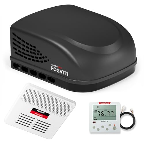 FOGATTI 15000 BTU Ducted RV Rooftop AC, 115V Black