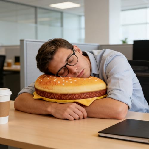 Coussin hamburger rembourré pour soulager le dos sur le canapé - 4