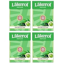 Cloetta Lakerol Eucalyptus Pastilles 4 Boxes of 75g 10.4oz