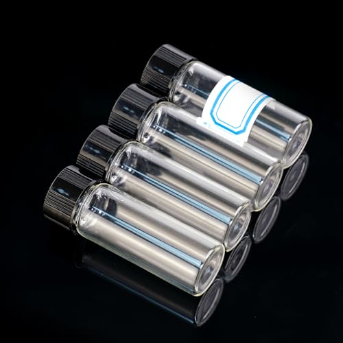 Ettsnu ETTSNU-4 10Pcs 4Ml Clear Glass Vials With Screw Caps And Pe Pad, 1 Dram Small Lab Sample Vials With Lids, Leak-Proof Liquid Storage Empty Vial thumb #7