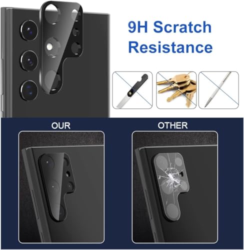 Image of Xmon Back Camera Lens Protector for Samsung Galaxy S23 Ultra (1 Pack) Premium Camera Glass Protector Guard, Anti-Scratch, Ultra-Clear, Easy Installation