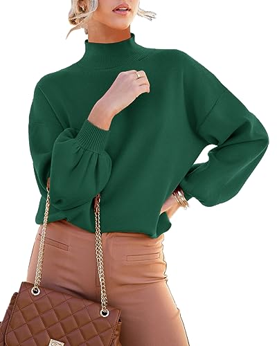 Image of ANCAPELION Women's Casual Sweater Pullover Winter Basic Sweatshirt Long Sleeve Cozy Knitted Jumper Tops Loose Fit