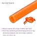 DMiotech 5mm ID 7mm OD 10 Feet Silicone Tube Orange Industrial Silicone Tubing for Water Air Pump