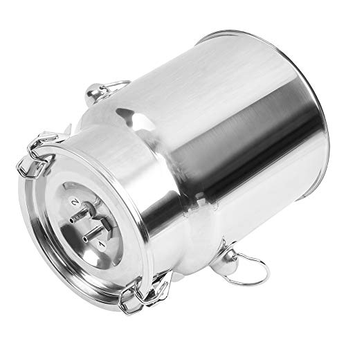 GLOGLOW Máquina de ordenha de cabra 5L, máquina de ordenha elétrica a vácuo de aço inoxidável com bo