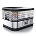 Arendo - Essiccatore Elettrico a 5 ripiani - 260 W - Disidratatore per alimenti frutta verdura carne funghi - timer fino a 72 h - 35-70 gradi C - BPA Free - Essiccatrice