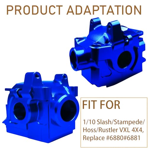 Upgrades Transmission Case Gearbox Parts fit for 1/10 Slash Hoss Rustler Stampede VXL 4X4 XO-1,Aluminum Differential Gearbox Housings Upgrades,Replace #6880#6881,Navy Blue by XZSNLYZ - Image 2