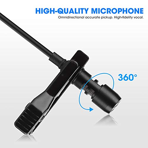 Mikrofon E1 Schwarz Mini Collar Clip Mikrofon Kopfhörer mit für Handy Live Broadcast Recording Interview - Image 8