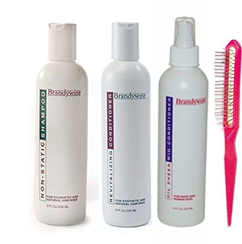 Brandywine Synthetic and Human Hair Care Products (8oz Shamp, Cond and Oil Sheen)