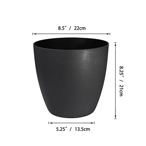 Pots de fleurs pour plantes grasses avec indicateur d'eau T4U, lot de 4 - 6
