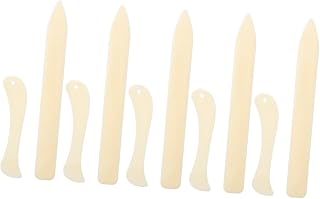 VILLCASE 10pcs Plastic Bone Folder Tool for Paper Crafting Letter Opening Scoring Curved Design for Bookbinding and Origami Compact and Portable Essential Crafting Supplies