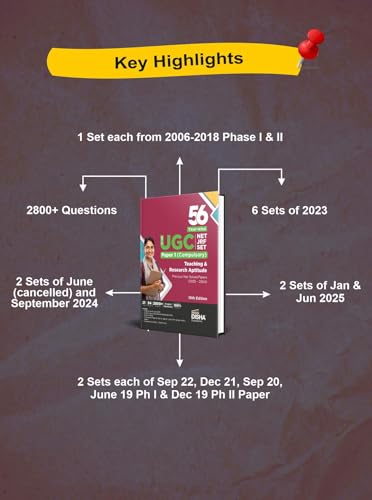 Image of Disha 56 Year-wise NTA UGC NET / JRF / SET Paper 1 (Compulsory) Teaching & Research Aptitude Previous Year Solved Papers (2026 - 2005) 10th Edition | PYQs Question Bank | National Eligibility Test 2027