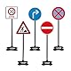 JAMARA 460293 - Traffic-Set-Grand B-5 Verkehrsschilder: 30 Zone, Rechtsabbieger, Einfahrtsverbot, absolutes Halteverbot, Achtung Baustelle, leichte Montage durch Zusammensteckbare Elemente