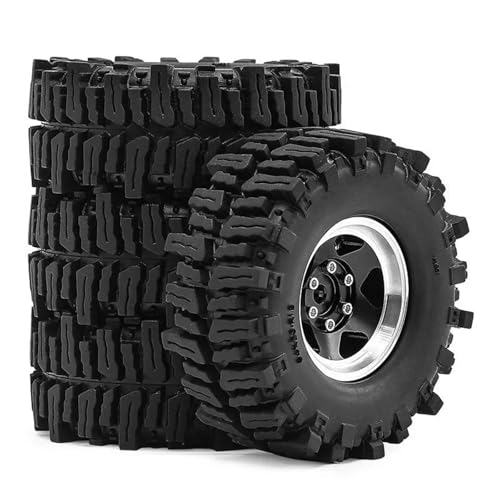 Pneus RC Roues 1.3 Beadlock Anti Déjantage pour TRX4M FCX24 SCX24