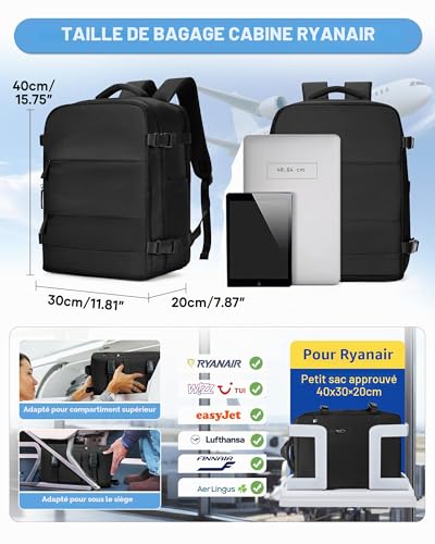 Sac à dos compression sous vide Ryanair pour voyager léger en week-end prolongé