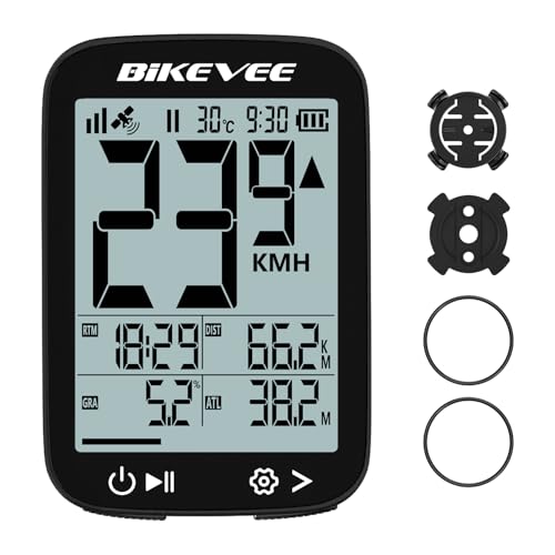 Bikevee Bike Speedometer GPS Wireless Cycling Computer – Auto Start/Stop, Auto...