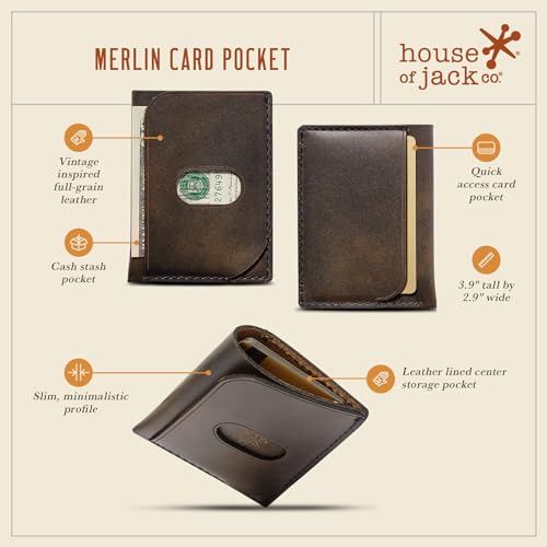 House of Jack Co. MERLIN Card Wallet | Slim Card Holder | Minimalist Wallet For Men | Multi-Card Capacity Front Pocket Wallet3