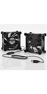 euroharry USB-ventilator 140 mm stille ventilator met USB DC 5 V/0,3 A mini- ventilator met metalen grill bescherming behuizing ventilator 140 mm naar pc /tv-box/receiver/AV-cabin/router