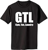 South Horizon GTL Gym, Tan, Laundry T-Shirt ~Black ~Adult Large
