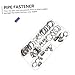 TOPPERFUN 45pcs Stainless Steel Single Ear Hose Clamp Pipe Clamp Assortment Kit for Motorcycle Automotive Industrial Use