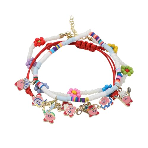 Bioworld Kirby Copy Abilities 3-Pack Multi-Charmed Bracelet
