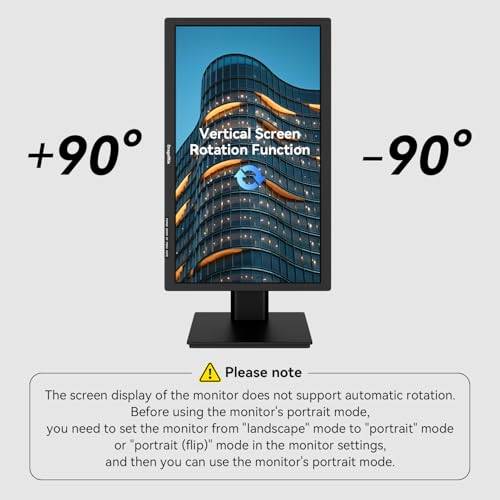Image of 21.5 Inch Touchscreen Monitor VA Panel FHD 1920x1080P, 3000:1 Contrast, 100% sRGB, Height /Pivot /Swivel /Tilt Adjustable PC Touch Screen Computer Display 75Hz, HDMI, VGA, Type-B, Built-in Speakers, VESA