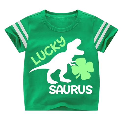 Kids St Patricks Day Shirt Boys Girls Saint Patrick's Shamrock Clover Lucky Graphic Tees Toddler Short Sleeve T-Shirt Tops
