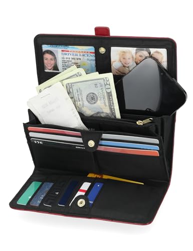 Image of Mundi File Master Womens RFID Blocking Wallet Clutch Organizer With Change Pocket
