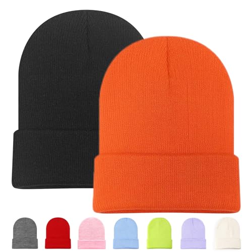 DASSNANE 2 PCS Beanies Hats Multiple Colors Available